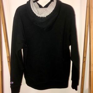 Black Champion Hoodie Gray Hood